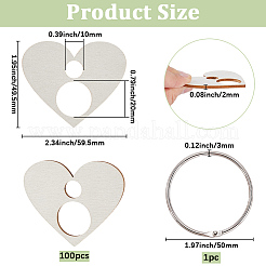 100Pcs MDF Board Bobbins&nbsp;DIY-GF0011-13C