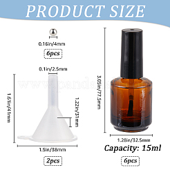 Transparent Glass Nail Polish Empty Bottle&nbsp;AJEW-GF0009-78