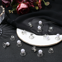 40Pcs 2 Styles Spiral Hair Pin Coil Iron Hair Accessories&nbsp;OHAR-SP0001-10A