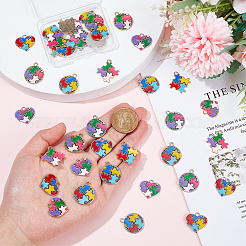 40Pcs 10 Style Alloy Enamel Pendants&nbsp;ENAM-NB0002-04