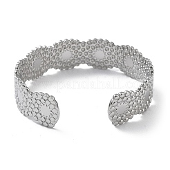 304 Stainless Steel Cuff Bangles for Women&nbsp;BJEW-Z078-18P