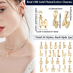 26Pcs 26 Styles Brass Charms&nbsp;KK-BBC0018-96