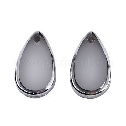 Electroplated Glass Charms&nbsp;EGLA-N006-068A
