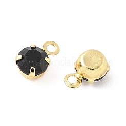 Brass Glass Charms&nbsp;KK-C097-08G-04