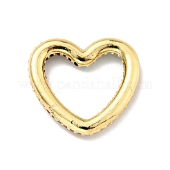 Rack Plating Brass Micro Pave Cubic Zirconia Linking Rings&nbsp;KK-D078-01G-03