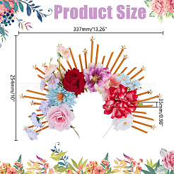 Alloy & Plastic & Polyester Hair Bands&nbsp;AJEW-WH0434-03