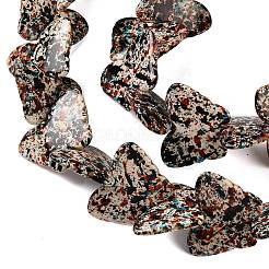 Spray Printed Synthetic Turquoise Beads Strands&nbsp;TURQ-P002-04A-02