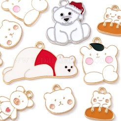 24Pcs 6 Style Alloy Enamel Pendants&nbsp;ENAM-LS0001-88