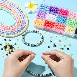 8 Strands 8 Colors Handmade Polymer Clay Beads&nbsp;CLAY-CJ0001-93