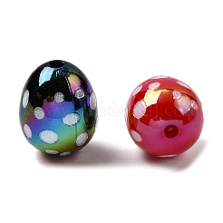 UV Plating Opaque Acrylic Beads&nbsp;OACR-H054-02