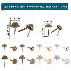 240Pcs 8 Style Iron Brads&nbsp;DIY-WR0002-81