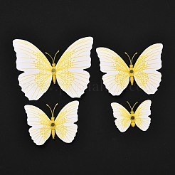 PVC Plastic Artificial 3D Butterfly Decorations&nbsp;DIY-I072-02F
