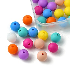 40Pcs 8 Colors Food Grade Eco-Friendly Silicone Focal Beads&nbsp;SIL-FS0001-20