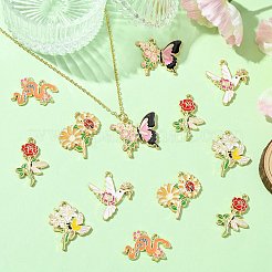 30Pcs 6 Styles Alloy Enamel Pendants&nbsp;ENAM-CJ0006-28