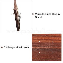 4Pcs 2 Style Black Walnut Earring Display Stand&nbsp;EDIS-FG0001-45