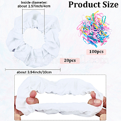 20Pcs Cotton Hair Accessories&nbsp;OHAR-SP0001-15