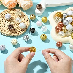 50 Pcs DIY Resin Rhinestone Graduated Beads Bracelets Making Kits&nbsp;DIY-CJ0002-47