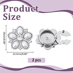 2Pcs Zinc Alloy Rhinestone Cufflinks&nbsp;AJEW-ME0001-44P
