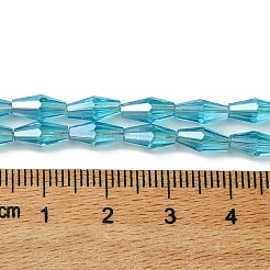 Transparent Electroplate Glass Beads Strands&nbsp;GLAA-K064-05A-PL07
