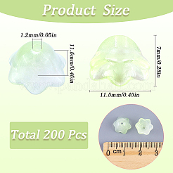 200Pcs Glass Bead Caps for Wind Chimes Making&nbsp;GLAA-SP0001-03A