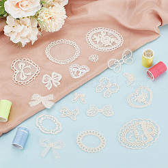 36Pcs 18 Styles Computerized Embroidery Cloth Iron on/Sew on Patches&nbsp;DIY-AN0001-24