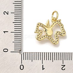 Rack Plating Brass Micro Pave Cubic Zirconia Pendants&nbsp;KK-I720-17G