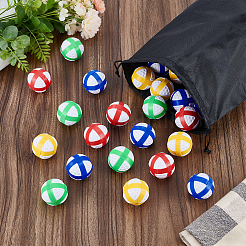 64Pcs 4 Colors Plastic Hook and Loop Fasteners Golf Ball&nbsp;AJEW-UN0005-55