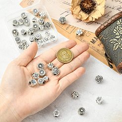 40Pcs 10 Styles Tibetan Style Alloy European Beads&nbsp;FIND-CJ0005-29