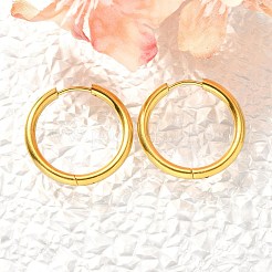 304 Stainless Steel Hoop Earrings for Women&nbsp;EJEW-M068-15A-G