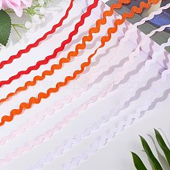 4 Strands 4 Colors Polyester Wave Bending Fringe Trim&nbsp;OCOR-GF0002-43C