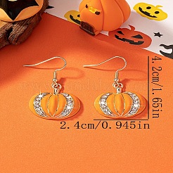 Zinc Alloy Pumpkin Dangle Earrings&nbsp;FS-WG3A841-01