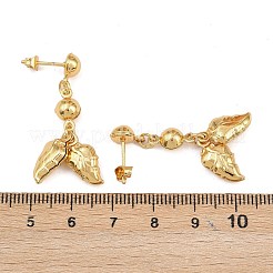 304 Stainless Steel Dangle Stud Earrings&nbsp;EJEW-P325-02G