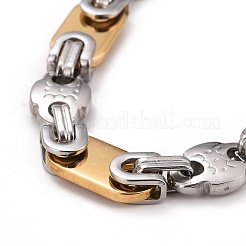 PVD Vacuum Plating 304 Stainless Steel Oval Link Chains Necklace&nbsp;STAS-E160-23GP