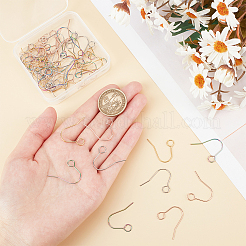56Pcs 4 Colors 304 Stainless Steel Earring Hooks&nbsp;STAS-UN0054-21