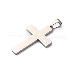 304 Stainless Steel Religion Jesus Cross Pendants&nbsp;STAS-F323-09P