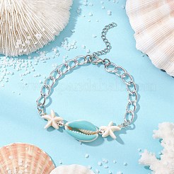 2Pcs Aluminium Twisted Curb Chains Link Bracelets&nbsp;BJEW-JB11530