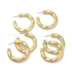 Textured Brass Stud Earrings&nbsp;EJEW-I250-02A