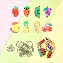 DIY Fruit Acrylic Keychain Making Kits&nbsp;DIY-FS0006-80