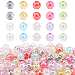 Electroplate Crackle Glass Beads&nbsp;CCG-PH0003-14B