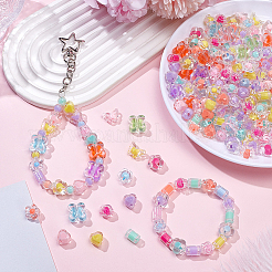240Pcs 8 Styles Transparent Plastic Beads&nbsp;KY-BM0001-05