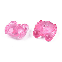 Transparent Spray Painted Glass Beads&nbsp;LS-GLAA-N035-026-C04