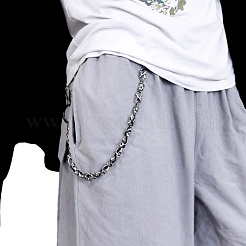 2Pcs 2 Style Zinc Alloy Skull Link Chain Waist Belt&nbsp;AJEW-AR0001-75
