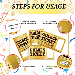 120 Sheets 4 Style Rectangle Coated Scratch Off Film Reward Cards&nbsp;DIY-JOY0001-16