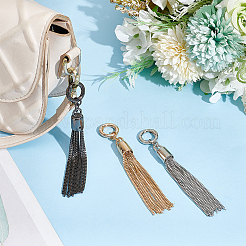 3 Sets 3 Colors  Alloy Keychain Tassel Chain Pendant Decoration&nbsp;HJEW-UN0001-25