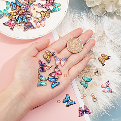 DIY Butterfly Pendant Making Kits&nbsp;DIY-SC0014-17
