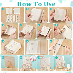 1 Bag MDF Wedding Guest Book Display Easels&nbsp;ODIS-WA0001-12