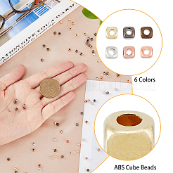 2400Pcs 6 Colors Electroplated CCB Plastic Spacer Beads&nbsp;FIND-HY0001-92