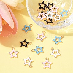 20Pcs 4 Colors Alloy Enamel Pendants&nbsp;ENAM-FP0002-65