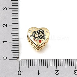 Mother's Day Brass Enamel Beads&nbsp;KK-E802-14G-B