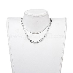 Aluminum Paperclip Chain Bracelets & Necklaces Jewelry Sets&nbsp;SJEW-JS01093